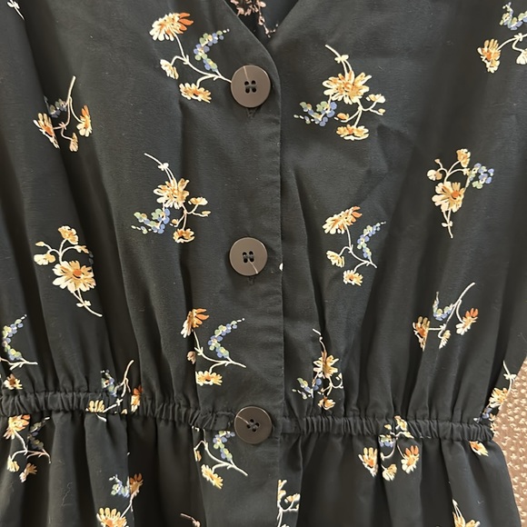 🔥🔥🔥Madewell Button-Front Day Romper in Daisies XXS - Picture 5 of 10